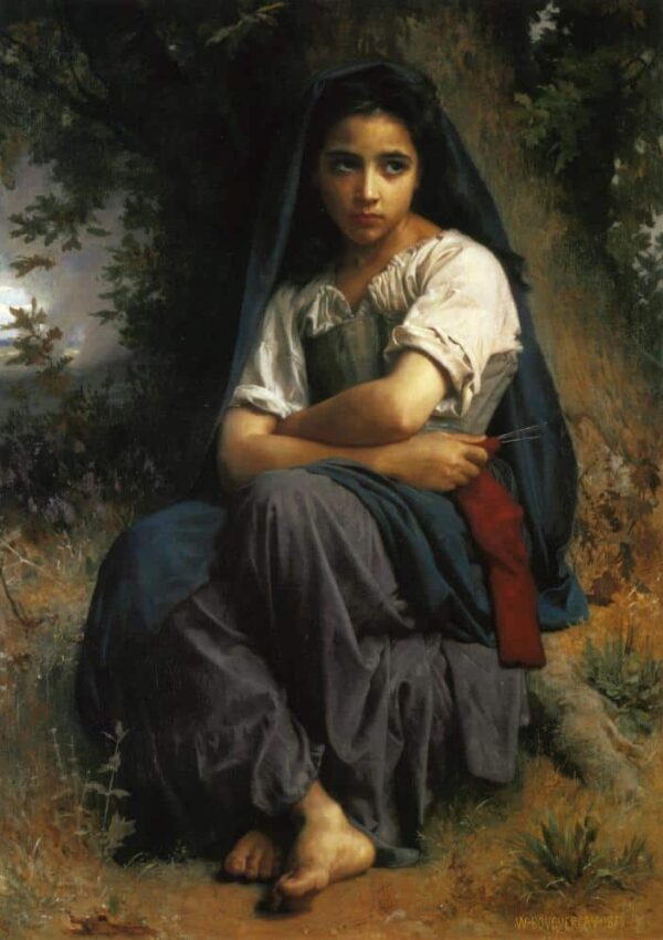 Die kleine Strickerin – William Bouguereau William Adolphe Bouguereau 2024-11-21