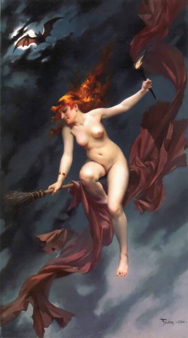 Postkarte des Gemäldes „Hexe auf dem Weg zum Hexensabbat“ – Luis Ricardo Falero Luis Ricardo Falero 2024-11-21