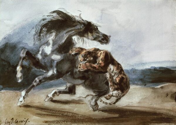 Tiger, der ein wildes Pferd angreift – Eugène Delacroix Eugène Delacroix 2024-11-21