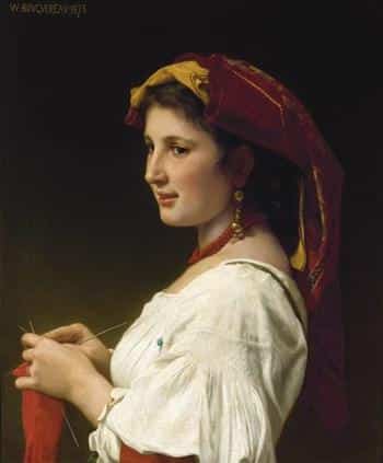 Die Strickerin – William Bouguereau William Adolphe Bouguereau 2024-09-19