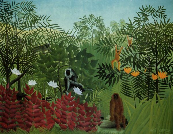 Tropischer Wald mit Affen und Schlange – Henri Rousseau Henri Rousseau 2024-11-21