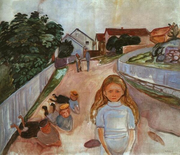 Kinder spielen auf der Straße in Asgardstrand – Edvard Munch Edvard Munch 2024-11-10