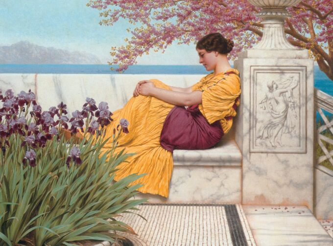 Unter der Blume, die sich an den Ast klammert – John William Godward John William Godward 2024-09-19