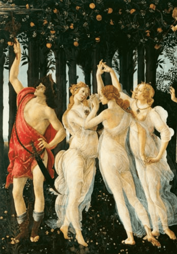 Primavera: Detail der Drei Grazien und Merkur – Sandro Botticelli Sandro Botticelli 2024-09-19