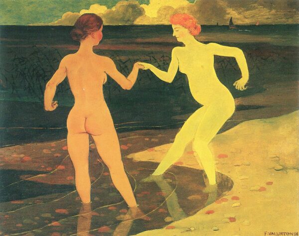 Frau mit einer Dienerin beim Baden – Félix Edouard Vallotton Félix Vallotton 2024-11-21