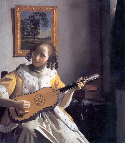 Eine Frau, die Gitarre spielt – Johannes Vermeer Jan Vermeer van Delft 2024-11-21