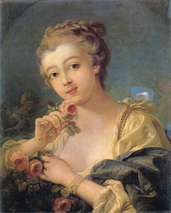 Junge Frau mit einem Strauß Rosen – François Boucher François Boucher 2024-11-21