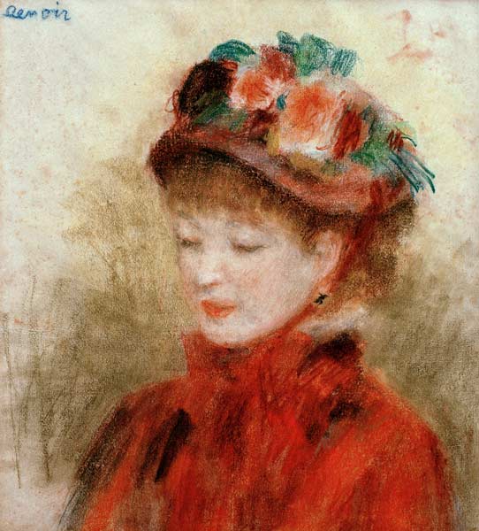 Junge Frau mit einem Blumenhut c.1877 – Pierre-Auguste Renoir Pierre-Auguste Renoir 2024-12-30